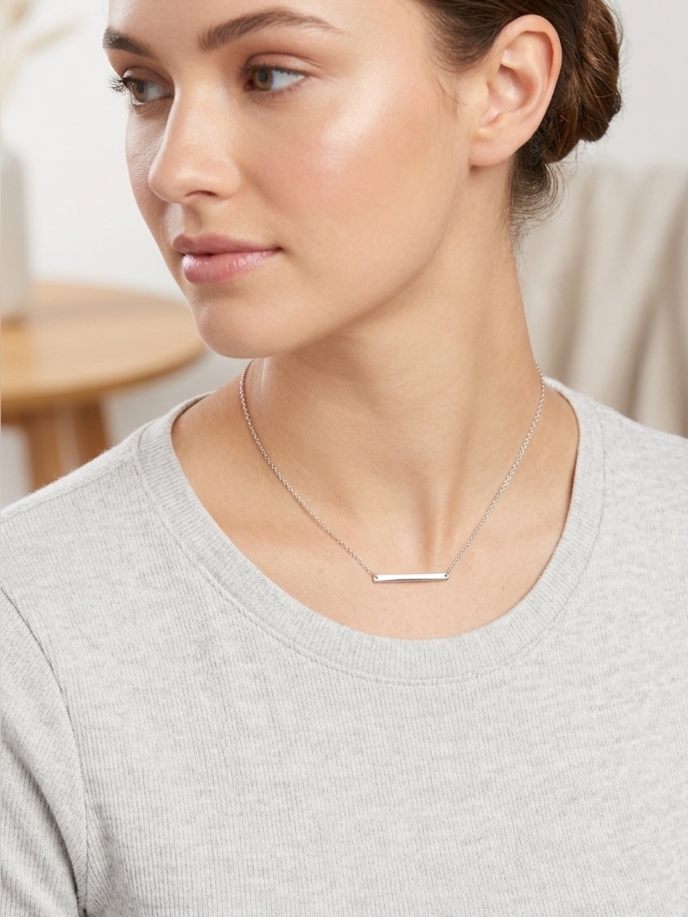 Plunder Silver Bar Layering Necklace NWT